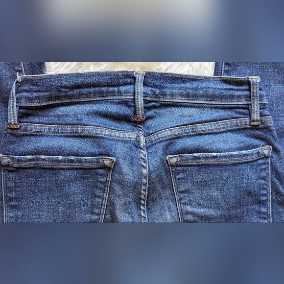 GUC Frame Le Skinny de Jeanne Crop in the York style dark distressed wash frayed - Picture 13 of 16